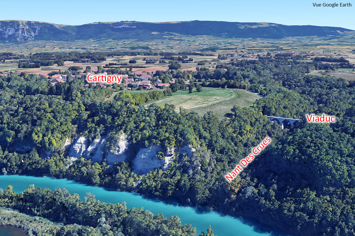 Vue aérienne de Cartigny et du viaduc